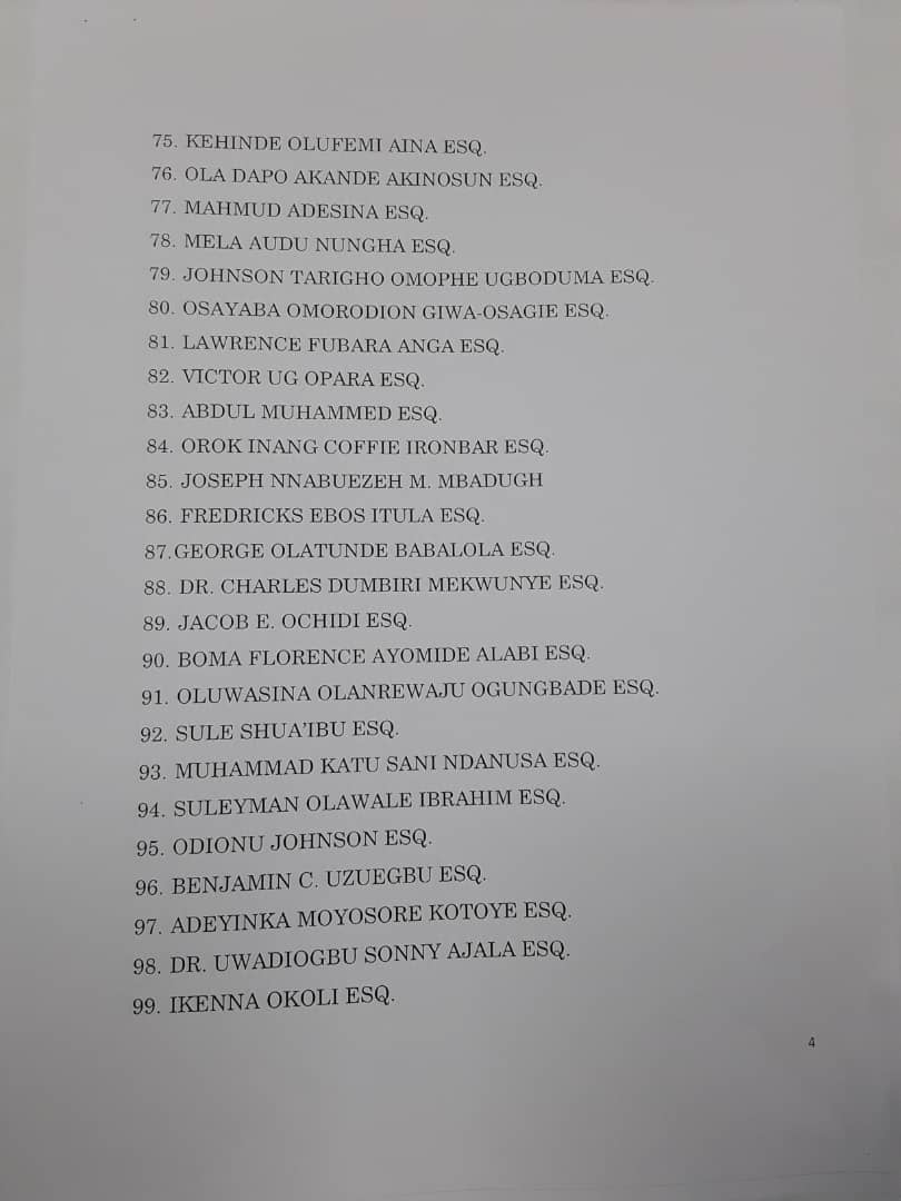 Prof. Owasonoye, Ojukwu, Akaraiwe, Obegolu, Idahosa, Awosika, Olajunju, Osigwe, Yahaya, others shortlisted for SAN rank