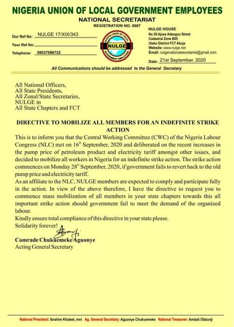 NLC vows to shutdown operations tomorrow, as number of Unions set for Monday strike increases 