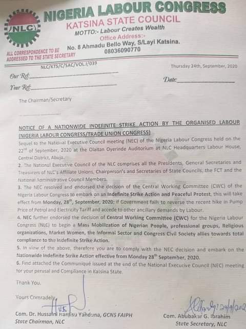 NLC vows to shutdown operations tomorrow, as number of Unions set for Monday strike increases 