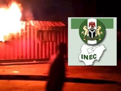 Breaking: INEC Office in Ondo on fire 