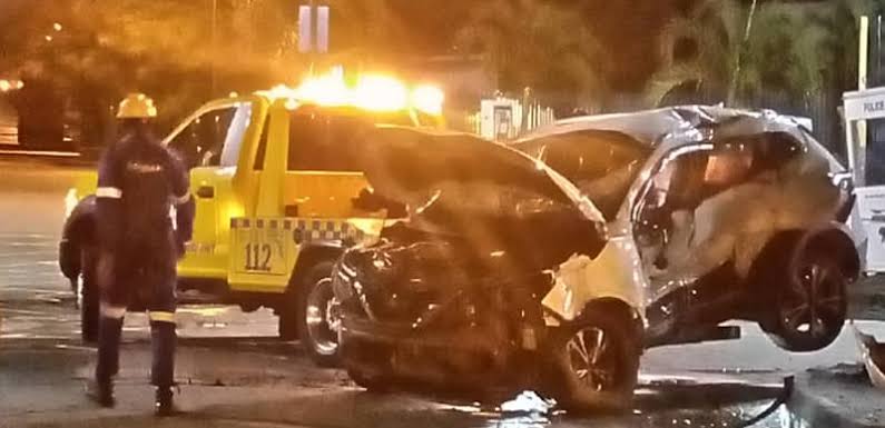BREAKING: One dead, three injured in Ikoyi road crash
