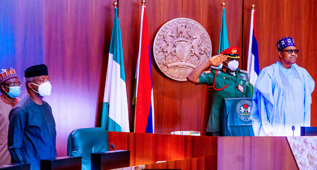 Osinbajo, SGF, in attendance as Buhari presides over virtual FEC meeting