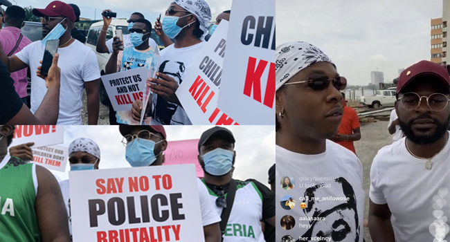 Falz, Runtown participate as #EndSARS protest enters day two