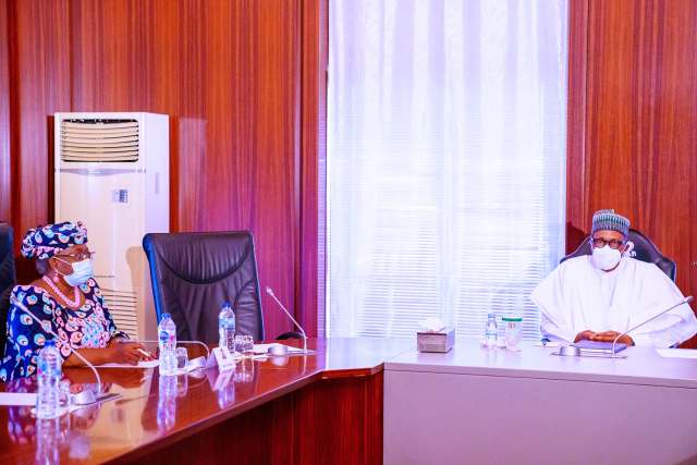 WTO Job: Okonjo-Iweala visits Buhari in Abuja