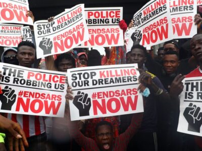 #EndSARS protesters at Alausa maintain tempo after days of protests