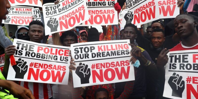 #EndSARS protesters at Alausa maintain tempo after days of protests