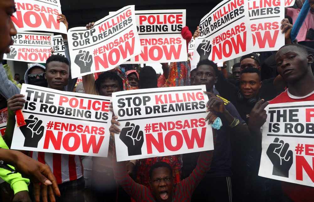 #EndSARS protesters at Alausa maintain tempo after days of protests
