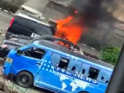BREAKING: TVC headquarters in Lagos burnt down by thugs