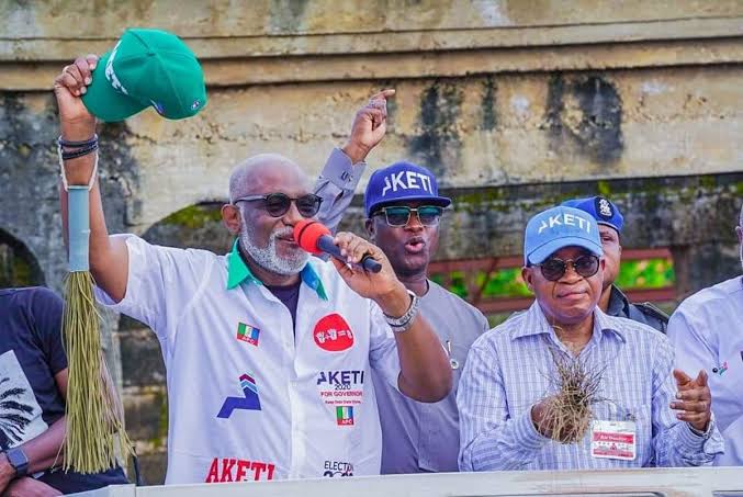 BREAKING: Akeredolu re-elected as Ondo Governor, defeats Jegede with 99,000 votes at the governorship election