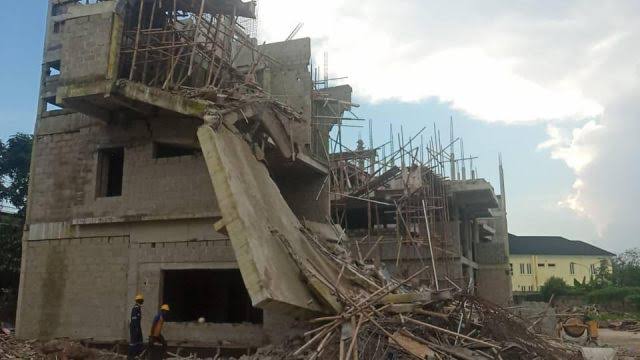 BREAKING: Four dead as building collapses in Lagos