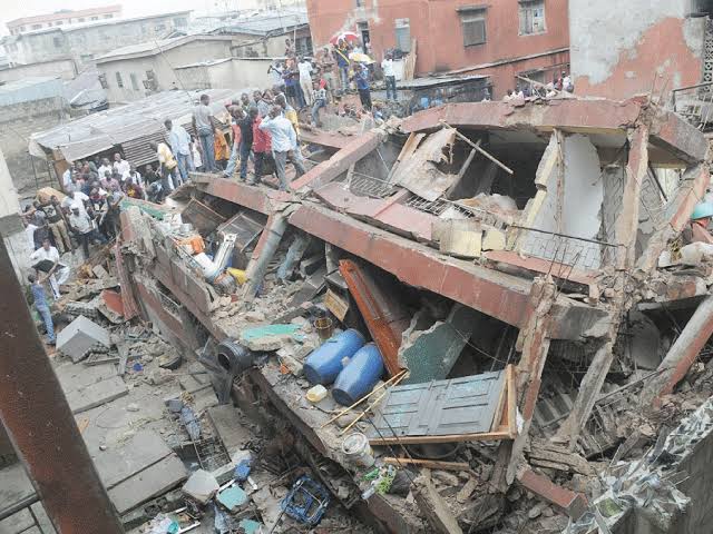 BREAKING: Four dead as building collapses in Lagos