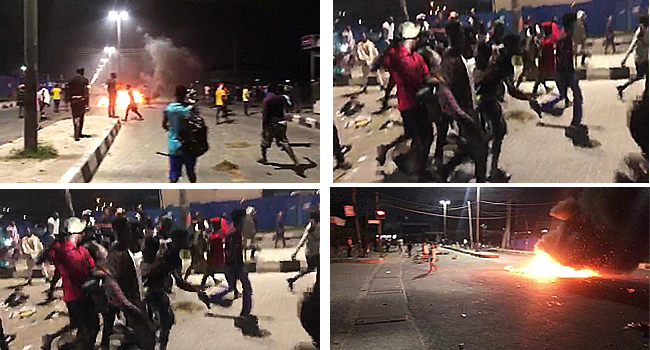 UPDATED: Security Operatives storm Lekki #EndSARS protest scene, open fire