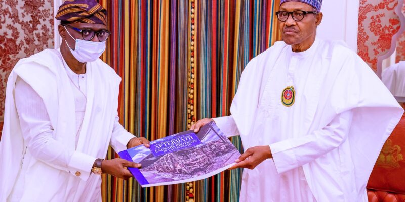 BREAKING: Sanwo-Olu meets Buhari, presents report on ‘Lagos destruction’