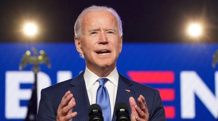 Biden’s first statement: I’m honored to be elected; I’ll be President for all America