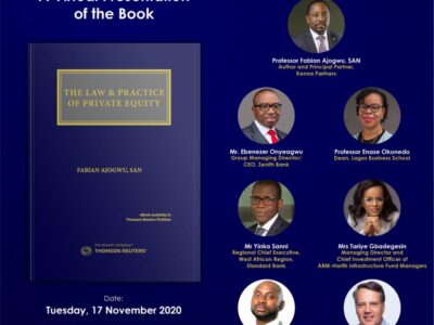"The Law and Practice of Private Equity": SAN and Renowned Author reschedules presentation of Private Equity Book to Nov 17, 2020
