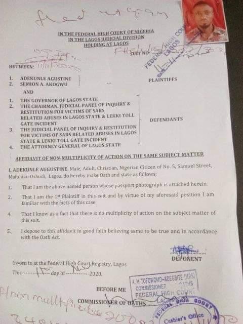 #EndSARS: Lagos Govt, Judicial Panel dragged to court over probe of Lekki shooting