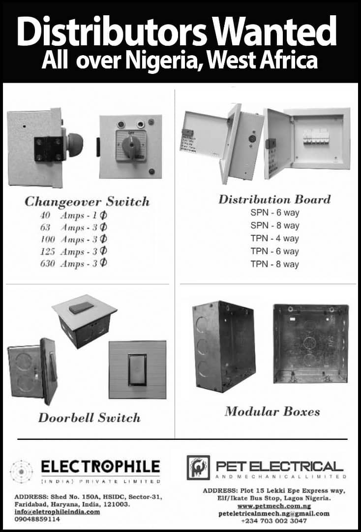 Pet Electrical, India's Electrophile Private Limited seal deal for Nigerian market