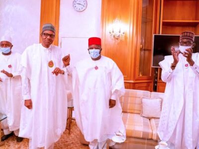 [BREAKING] Defection: Buhari receives Umahi at Aso Villa