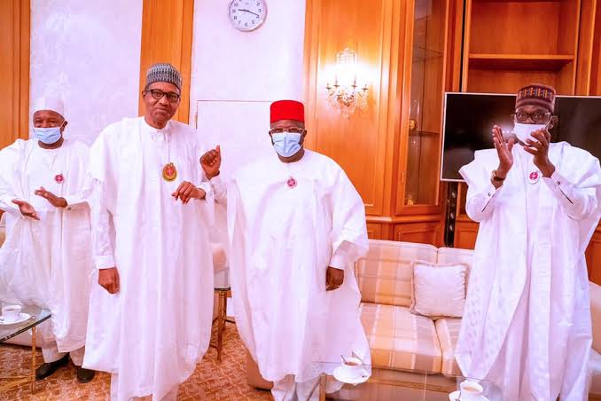 [BREAKING] Defection: Buhari receives Umahi at Aso Villa