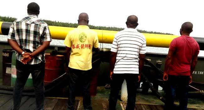 EFCC receives four suspected oil thieves from Navy