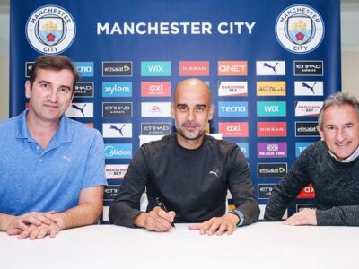 Guardiola signs new contract to stay at Manchester City until 2023
