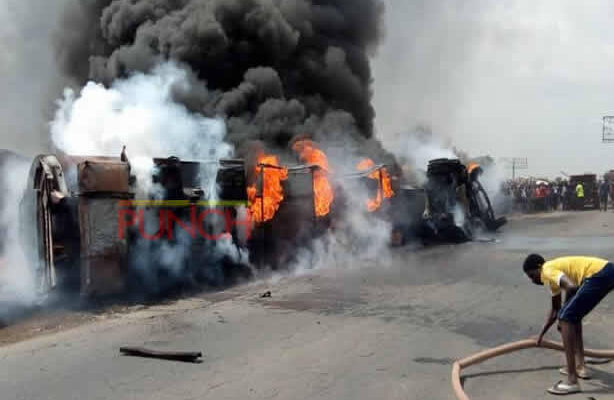 Gridlock as petrol tanker explodes in Ibadan
