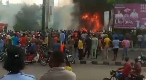 Gridlock as petrol tanker explodes in Ibadan