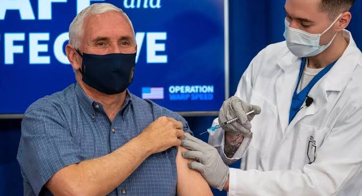 US Vice President Mike Pence receives COVID-19 vaccine
