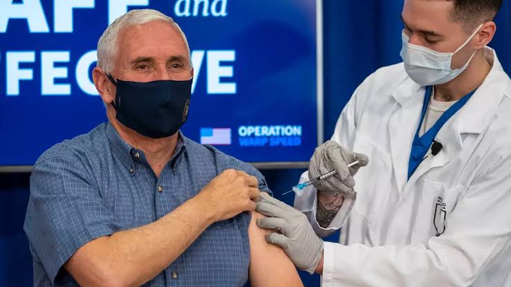 US Vice President Mike Pence receives COVID-19 vaccine