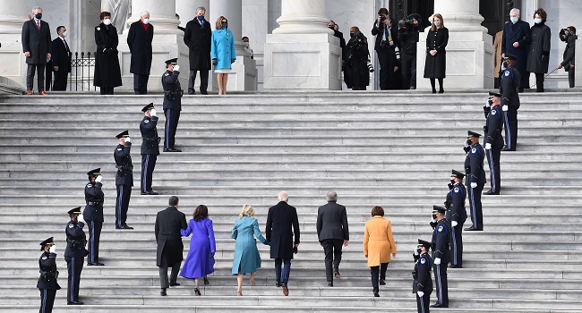 Biden Arrives At US Capitol For Inauguration As 46th President