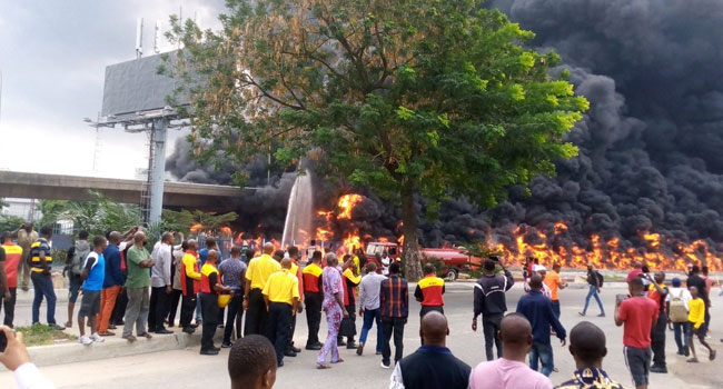 Fuel tanker explodes at Oshodi-Apapa expressway