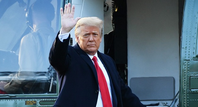 Trump leaves White House, skipping Biden’s inauguration
