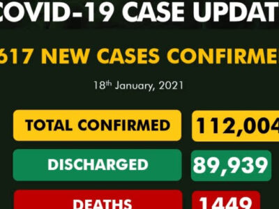 Nigeria records 1,617 new COVID-19 cases, 14 more deaths