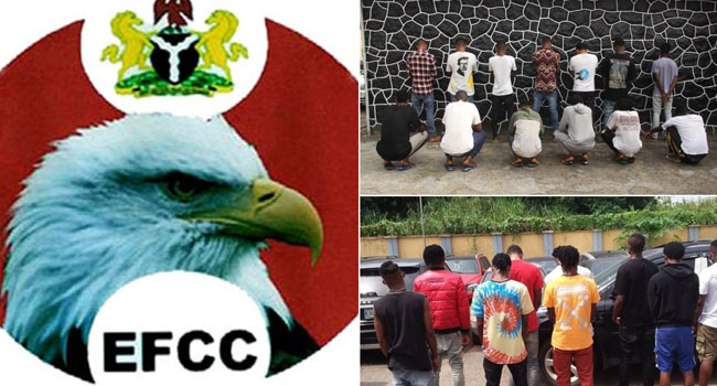 EFCC arrests 14 for internet fraud in Lagos, 9 others arrested in Benin