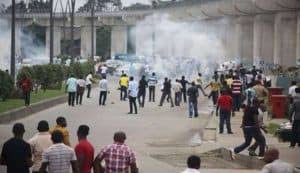 BREAKING: Lagos Island boils as NURTW rival groups clash in Obalende