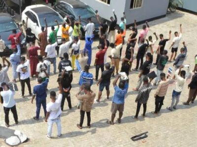 EFCC recovers two pump-action rifles, apprehends 57 suspected internet fraudsters in Ogun