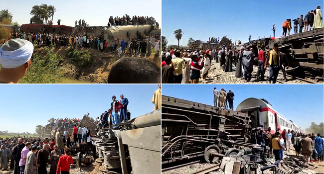 32 Killed As Passenger Trains Collide In Egypt