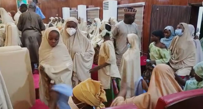 UPDATE: Kidnapped Zamfara schoolgirls released, arrive Govt House
