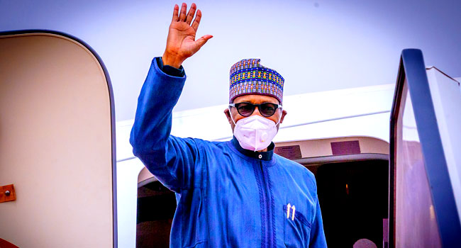 JUST IN: President Buhari Returns From UK