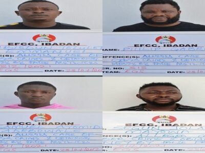 EFCC arrests Bitcoin vendor, four others in Ibadan