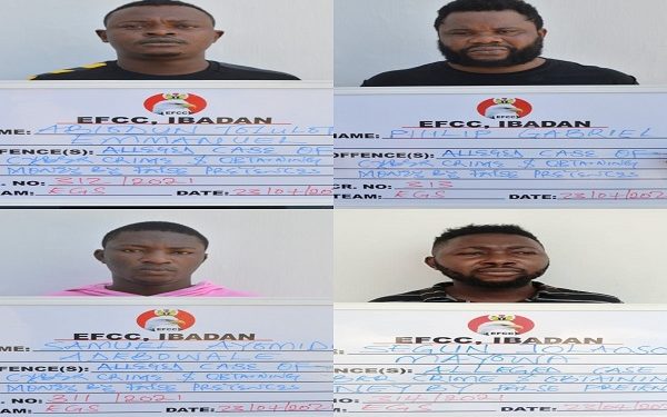 EFCC arrests Bitcoin vendor, four others in Ibadan