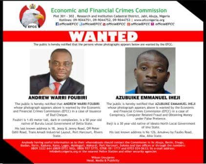 ANDREW WARRI FOUBIRI, AZUBUIKE EMMANUEL IHEJI