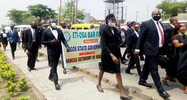 Financial Autonomy: Lawyers visit Lagos Govt House in support of JUSUN strike