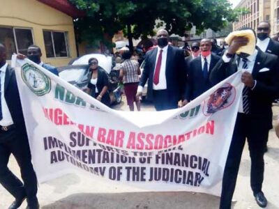 Financial Autonomy: Lawyers visit Lagos Govt House in support of JUSUN strike