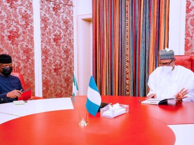 Osinbajo briefs Buhari after UK trip