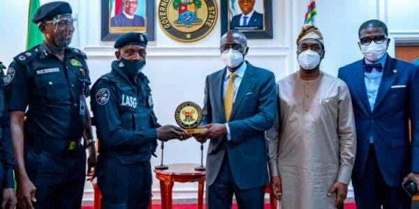 Sanwo-Olu rewards Policeman with AK-47 assaulted by civilian over driving against traffic