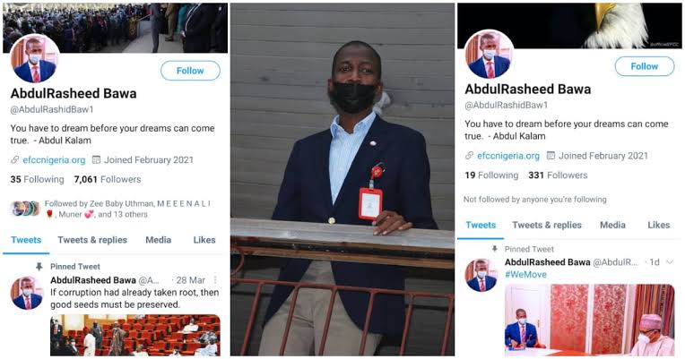 Again, EFCC raises alarm over fake Bawa Twitter account