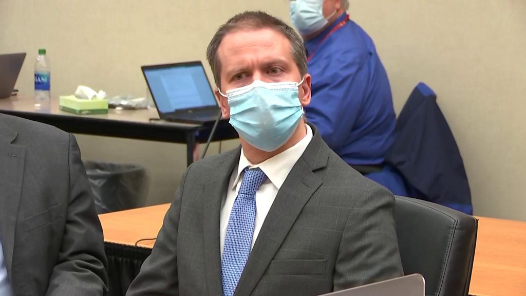 t took the 12-member jury less than a day to reach their verdict.  Chauvin, whose face was obscured with a coronavirus mask, showed little reaction as the verdict was read, remaining quiet and looking around the room. His bail was revoked and he was led away with his hands cuffed behind his back.