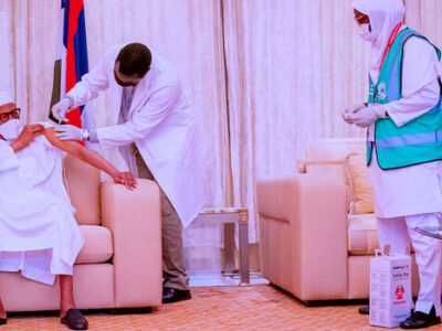 Buhari takes second dose of COVID-19 vaccine