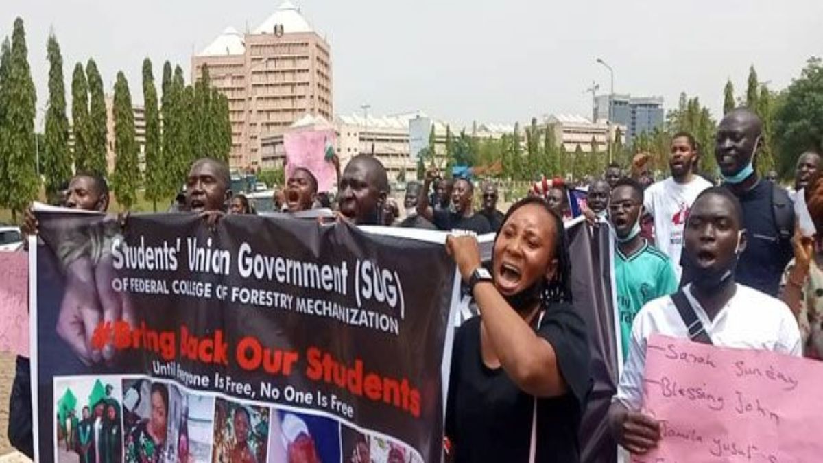 Parents of abducted Kaduna students protest at National Assembly